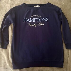 Madden Girl Navy Blue Hamptons Sweatshirt Large